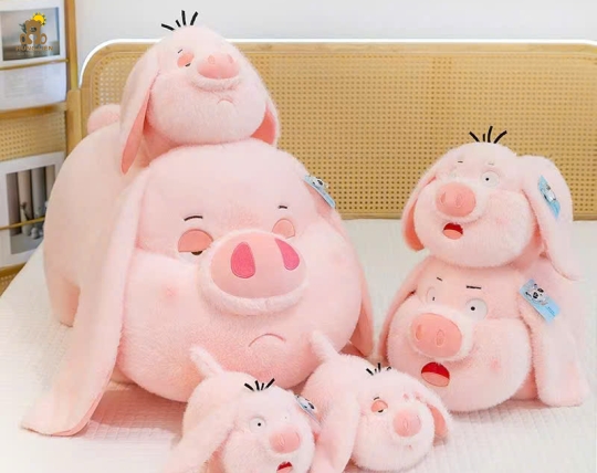 Gấu bông gia đình heo